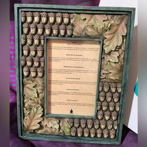 Vintage PartyLite Acorn Picture Frame